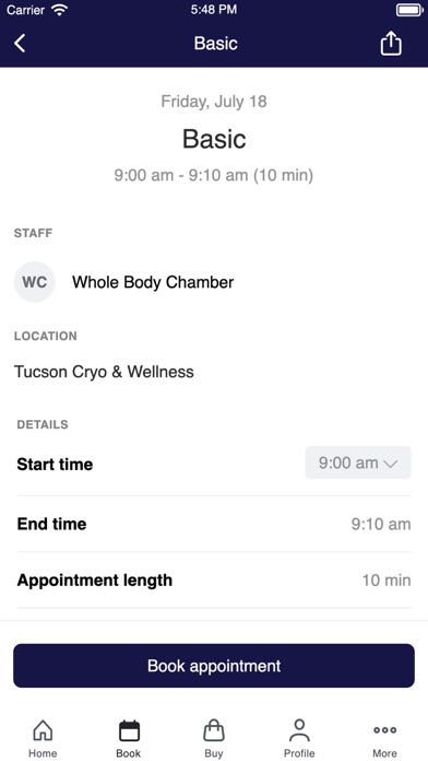 Tucson Cryo & Wellness Screenshot