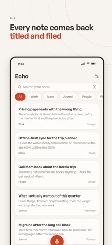 Echo: AI Voice Notes & Journal Screenshot 2 of 5