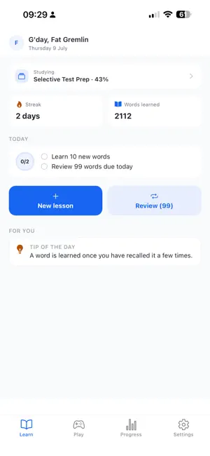 VocabSpark screenshot 1