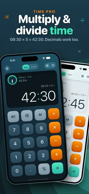 Time { + - x ÷ } Calculator screenshot 2