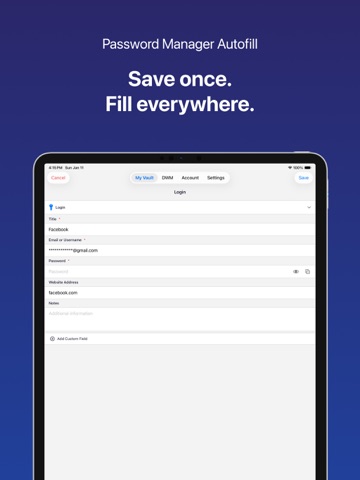 VMP Pass: Password Manager iPad screenshot