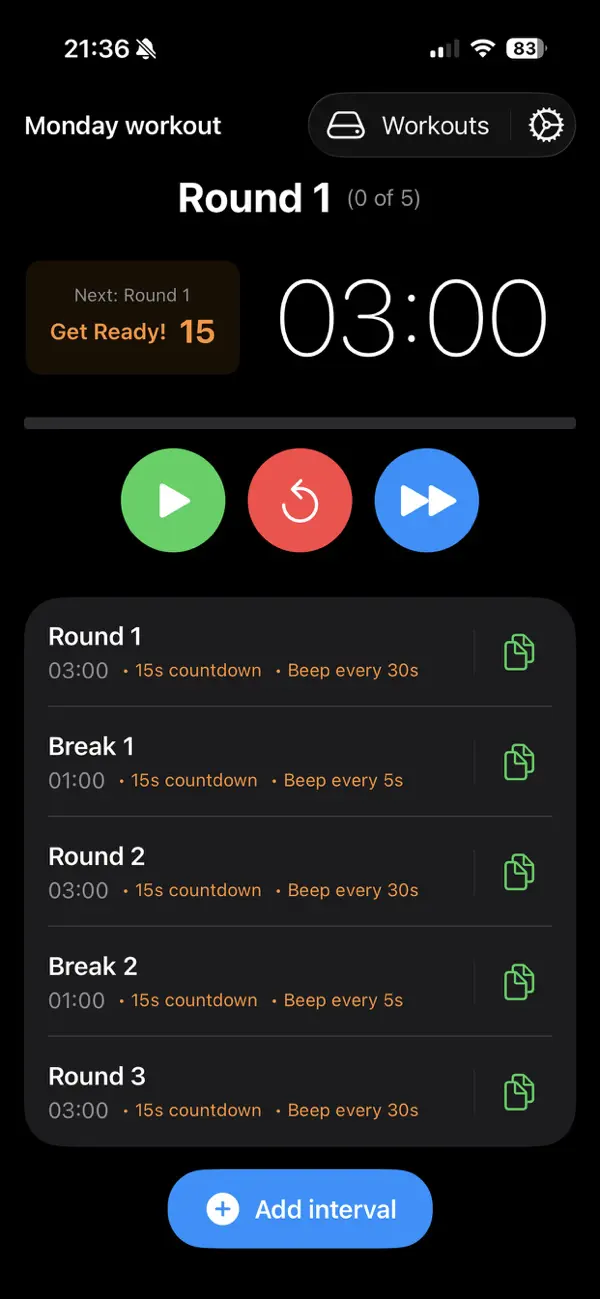 Screenshot #1 pour Barry's workouts