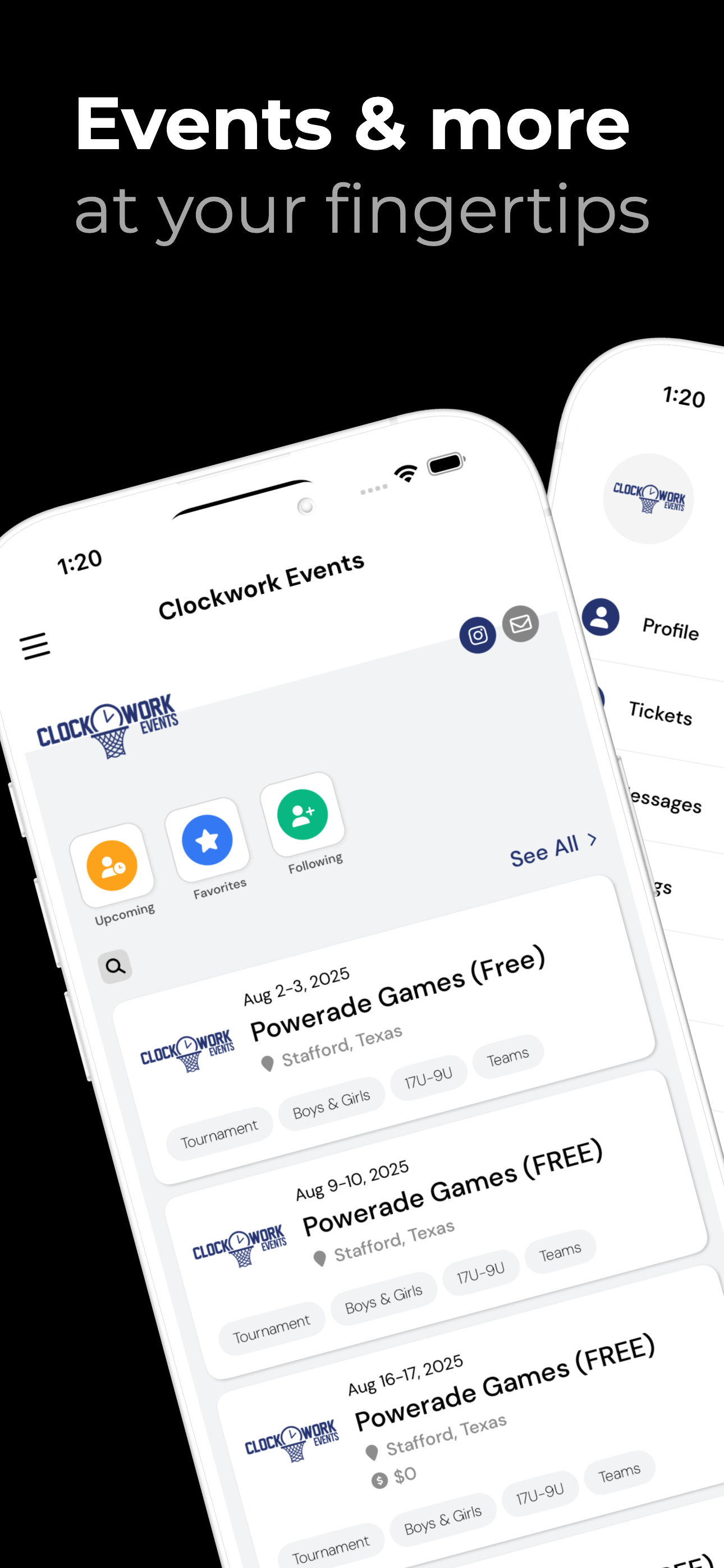 Clockwork Basketball Events