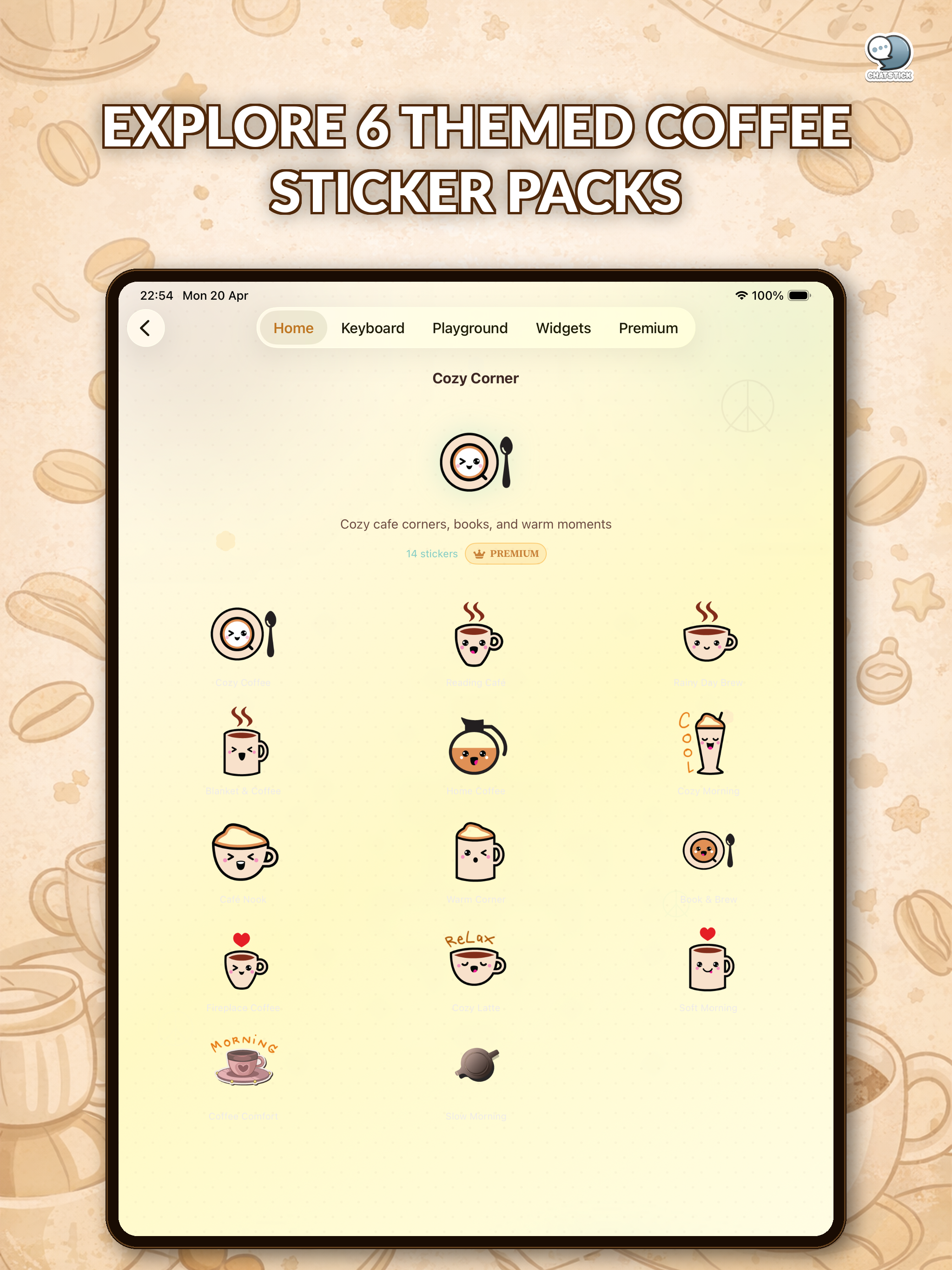 Coffee Emoji Stickers Keyboard