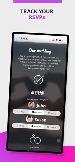 Скриншот Eventia - Цифровые Приглашения на iPhone 4