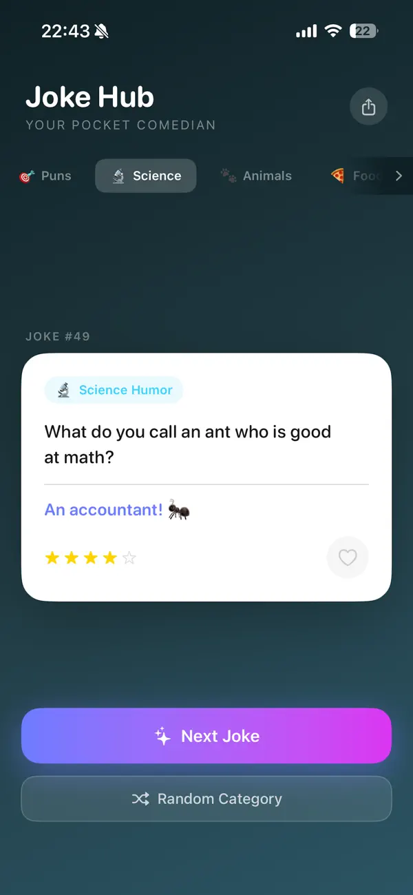 Screenshot #1 pour Joke Hub
