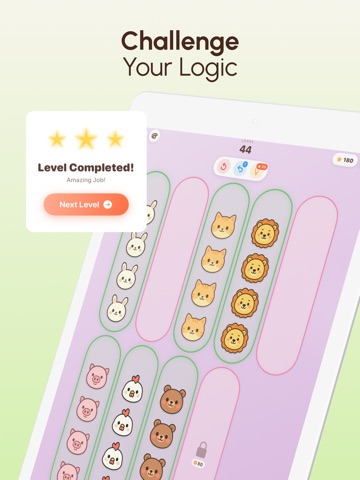 Cozy Animal Sort: Puzzle iPad screenshot