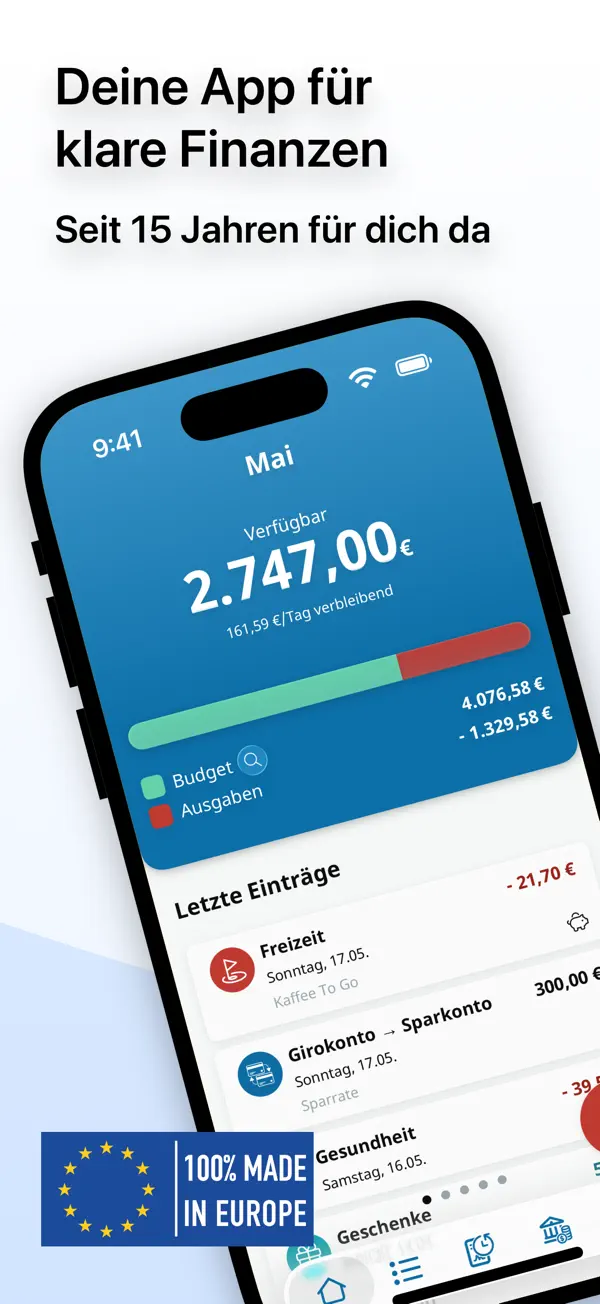 Haushaltsbuch MoneyControl Screenshot 1