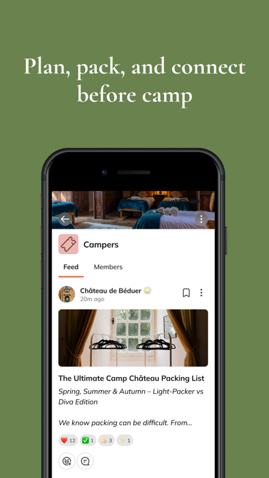 Camp Château iPhone screenshot 2 - Social Networking app