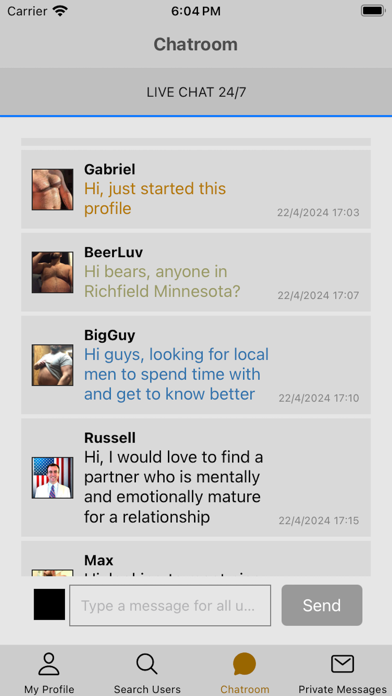 Gay Bear Chat Screenshot