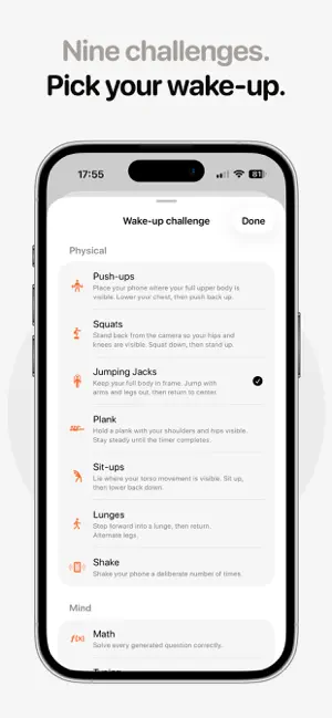 Repwake: No Snooze Alarm Clock screenshot 2