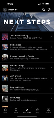 wschurch iPhone screenshot