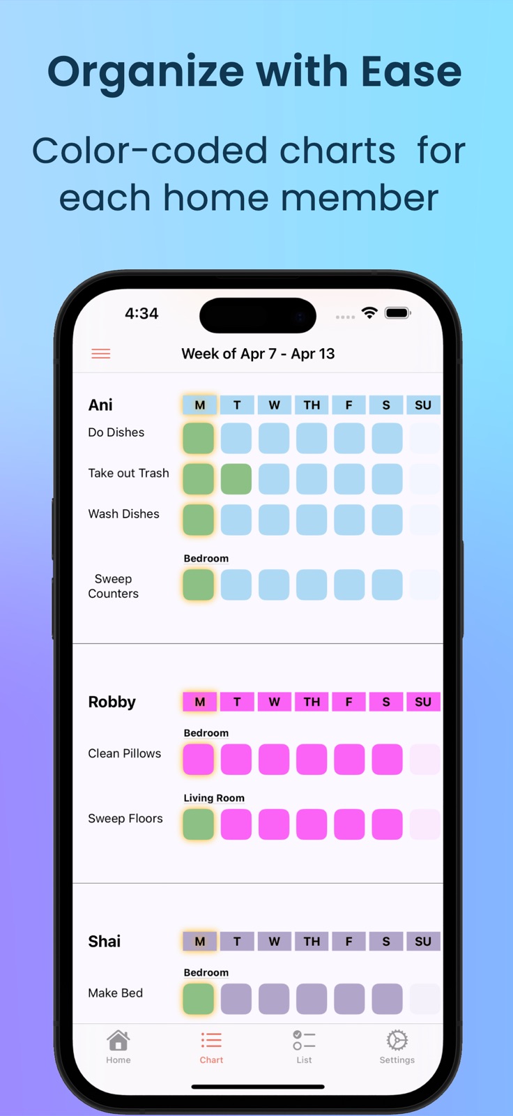 Chore Chart: House Cleaning iphone screenshot 3