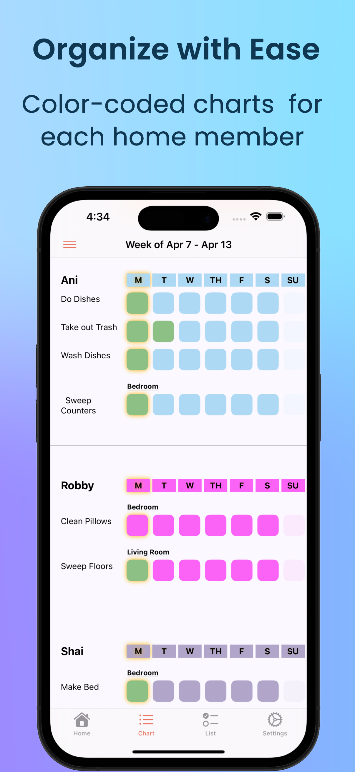 Chore Chart: House Cleaning screenshot 3