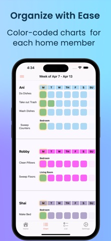 Chore Chart: House Cleaning Screenshot 3 of 5