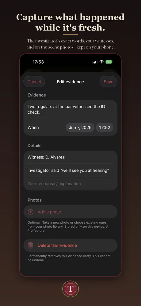 Tavora - License Defense Log screenshot 5