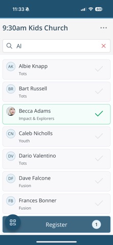 CharitySuite Check-In screenshot