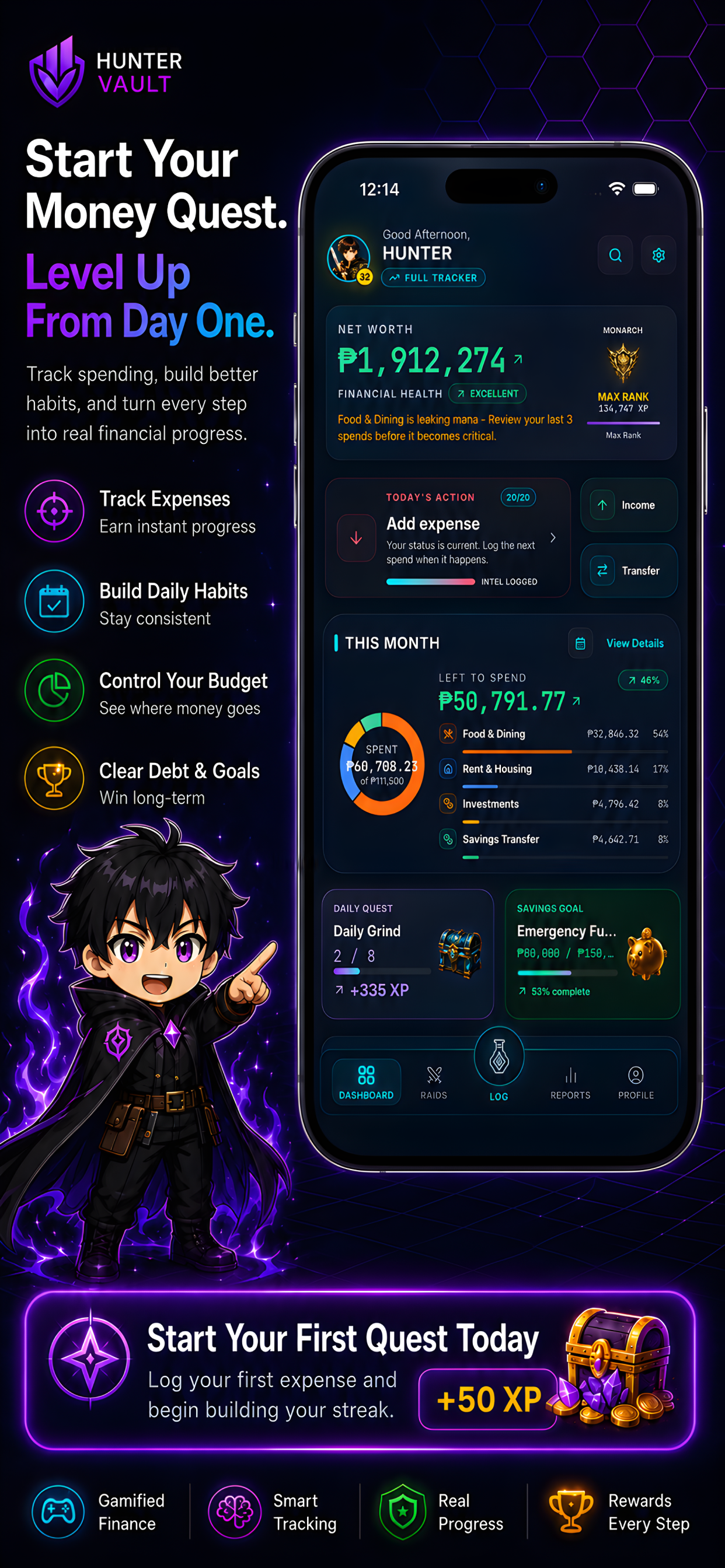 Hunter Vault: Level Up Finance