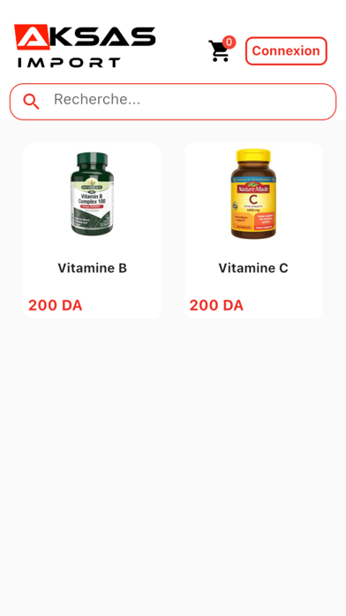 Aksas Import Screenshot