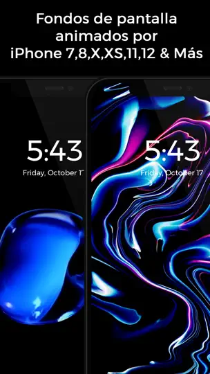 Captura de pantalla de Black Lite - Live Wallpapers en iPhone 1