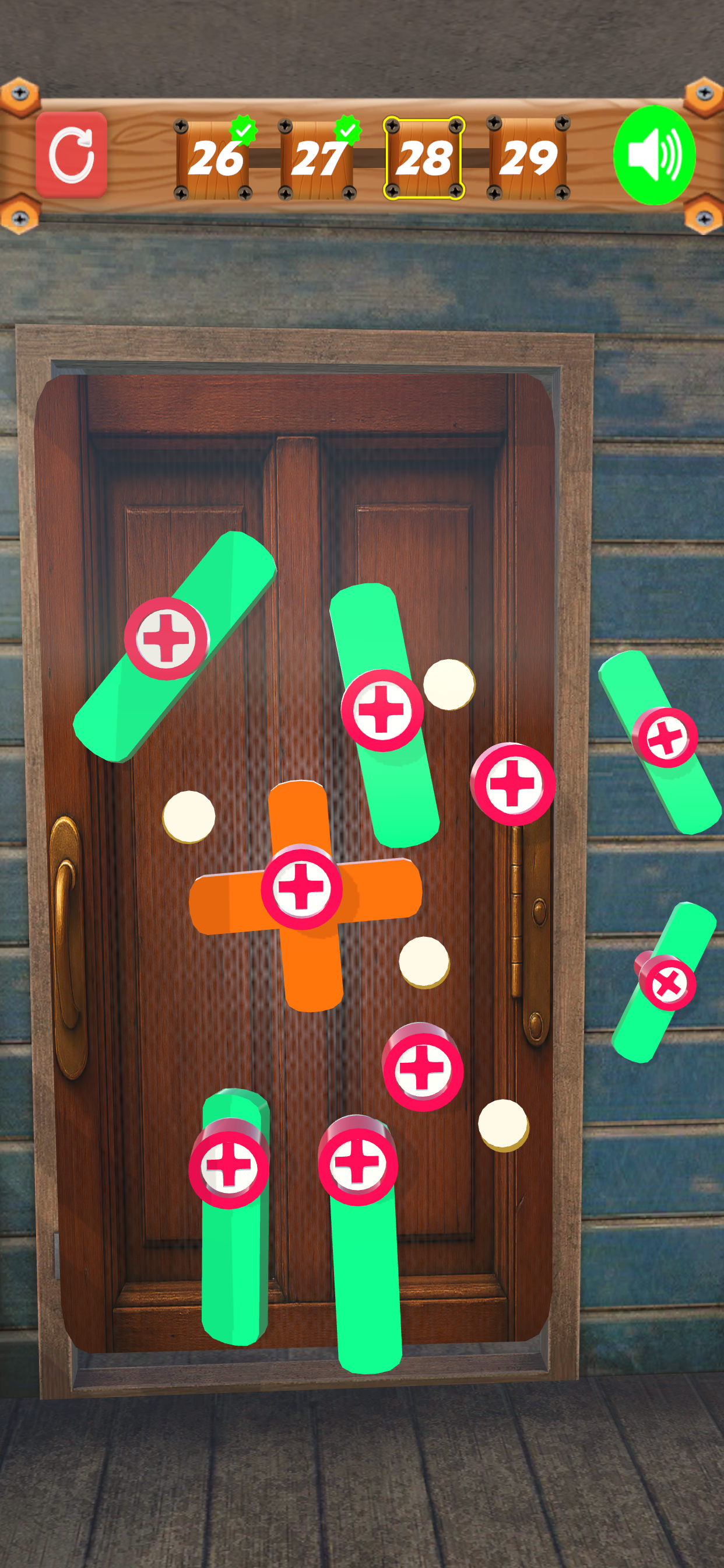 Unscrew Door Nut Sorting Game
