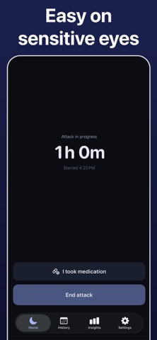 Reprieve: Migraine Tracker iPhone screenshot
