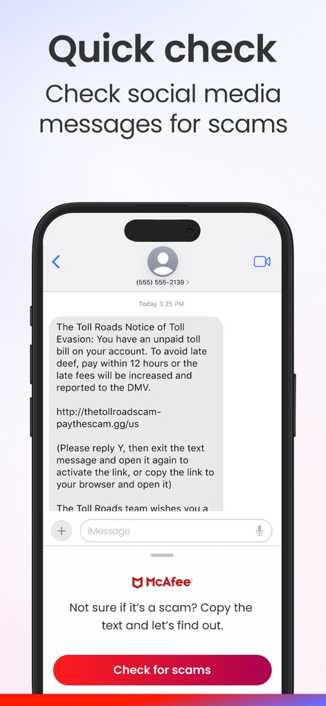 McAfee: Stay Secure & Private - Análisis Mensajes Sociales