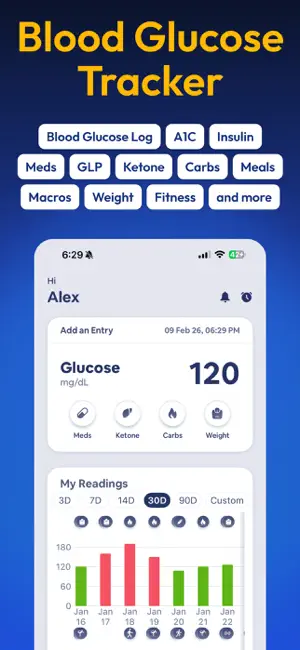 Glucose Blood Sugar: Glucobyte screenshot 1