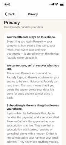 Perimenopause Tracker: Pausely Screenshot 5 of 5