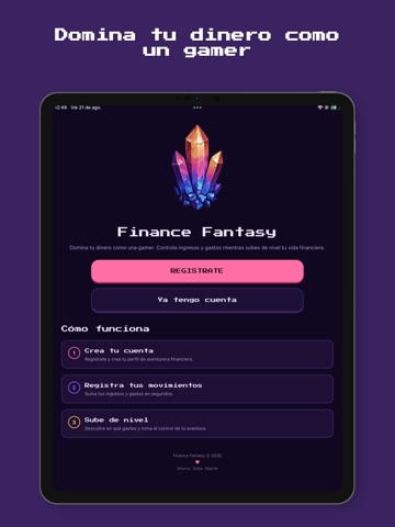 Finance Fantasy: Gestor Gastos iPad screenshot
