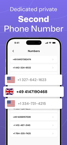 Second Phone Number © 2nd Call iPhone screenshot