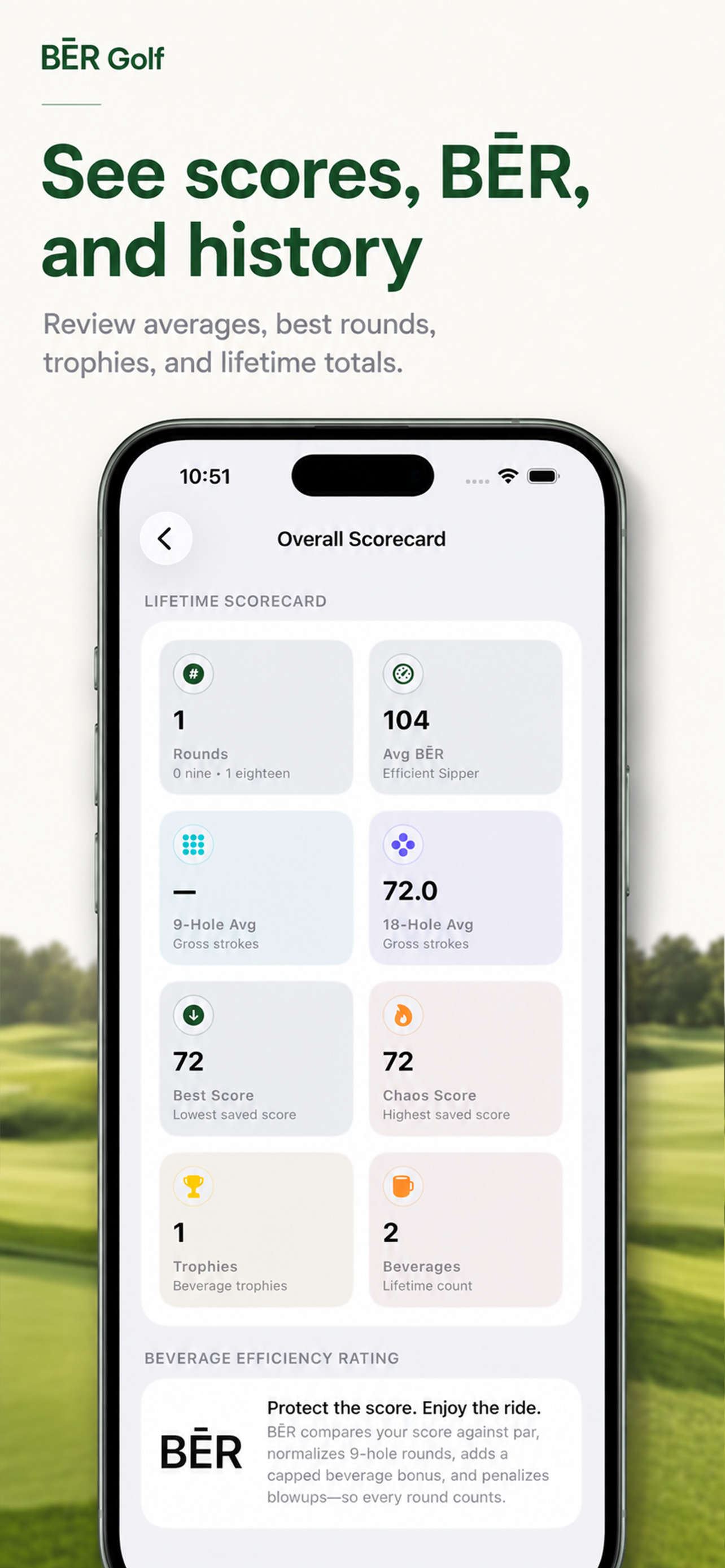 BĒR Golf Scorecard: Offline screenshot 3