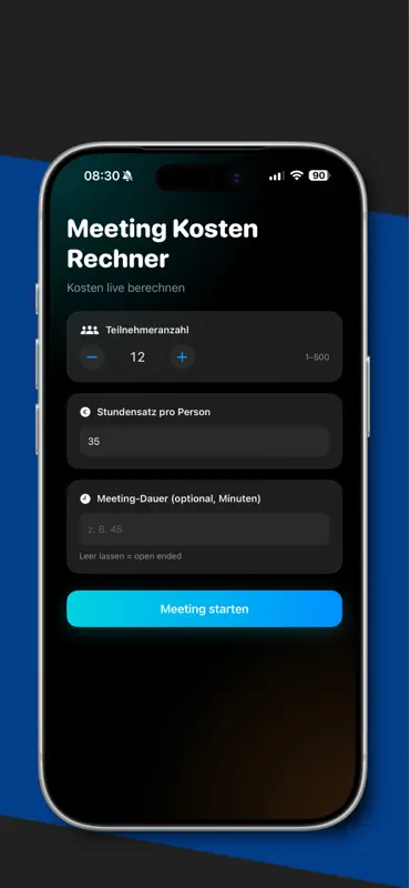 Meeting Kosten Rechner screenshot 3 of 3