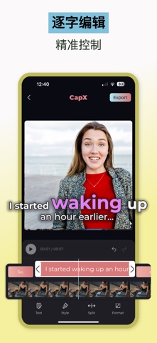 AI subtitle generator - CapX screenshot
