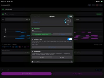 CoComposer.ai iPad screenshot