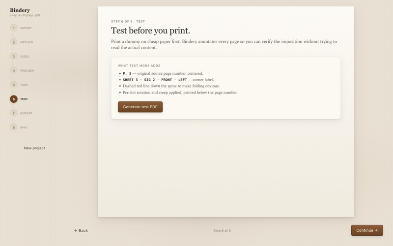 Binderi screenshot