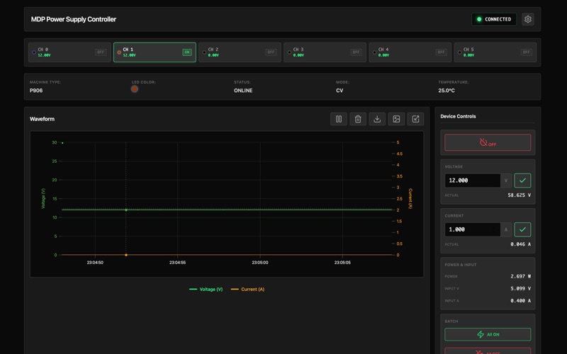 MDP Power Supply Controller screenshot