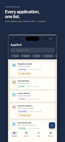 Applied: Application Tracker Screenshot 1 of 5