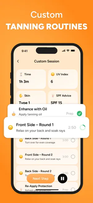 Bronzea - Safe Sun Tanning iPhone screenshot 4