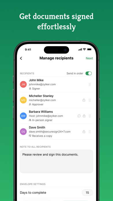 Screenshot #3 pour Zoho Sign - Fill & eSign Docs
