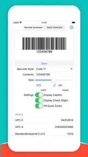 barcode generator me iphone screenshot 1