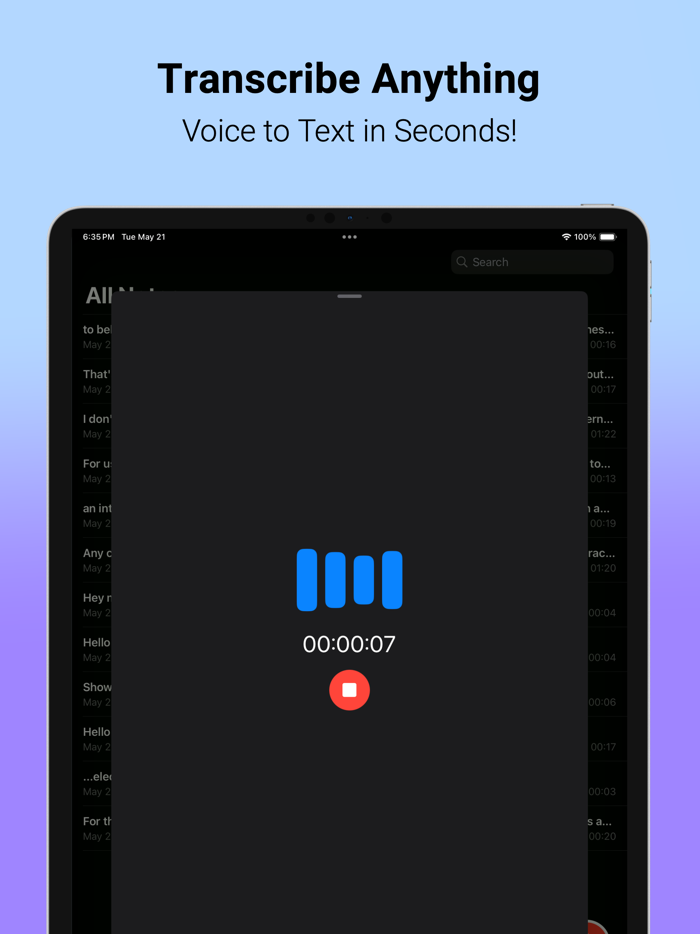 VoiceText Transcribe Anything