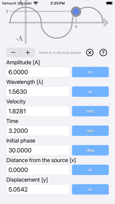 Harmonic Wave Equation Calc Screenshot