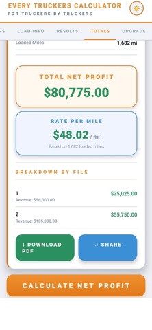 Every Truckers Calculator iPhone screenshot