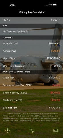 Military Pay Calc screenshot