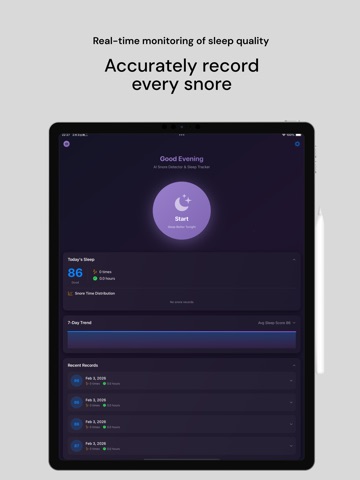 SnoreLens: Sleep Snore Tracker iPad screenshot