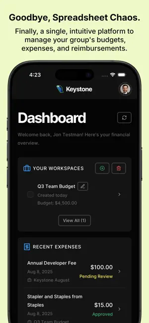 Keystone: Shared Budgets screenshot 1