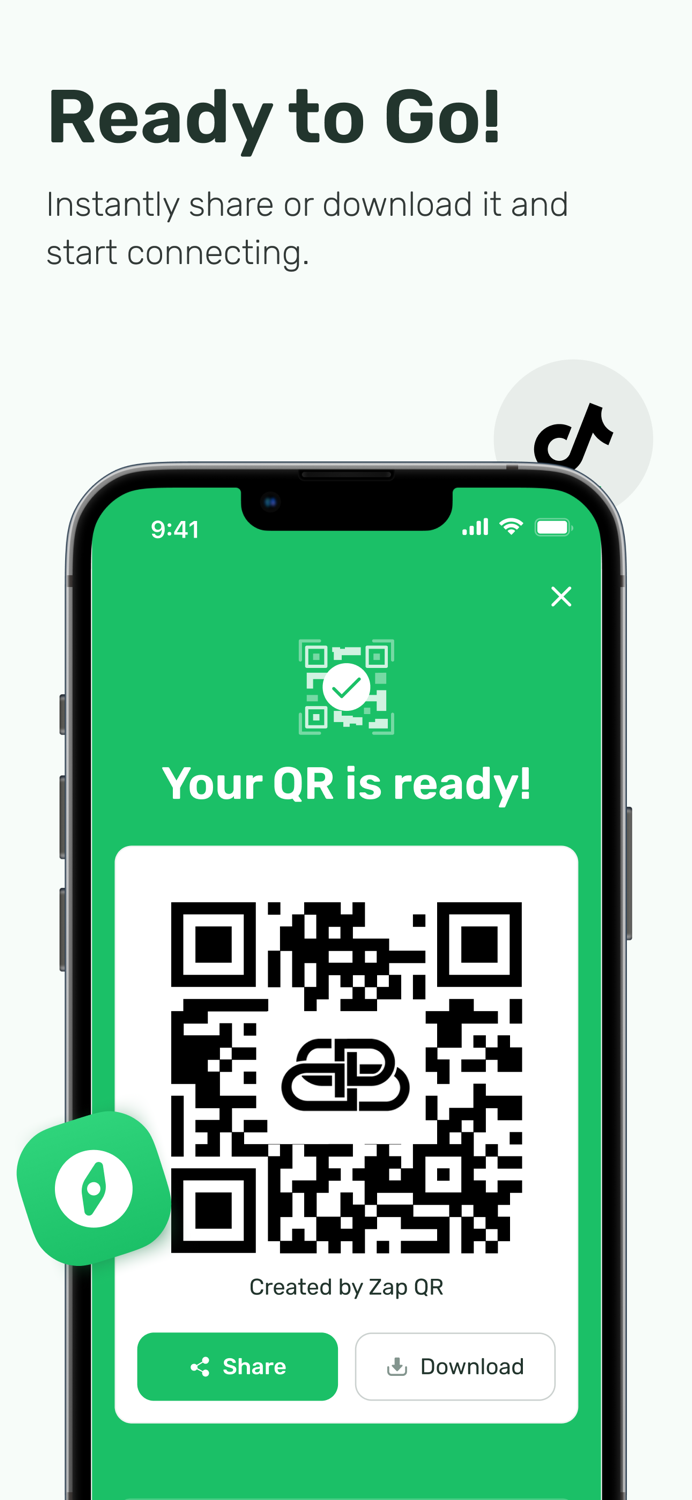 Zap QR Codes. Scan  create