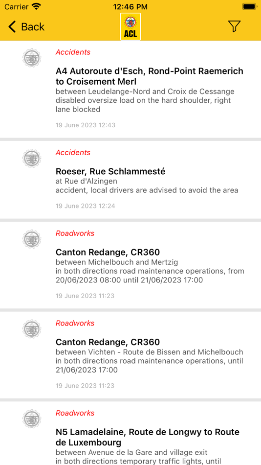 #6. ACL App (iOS) Podle: Automobile Club du Luxembourg