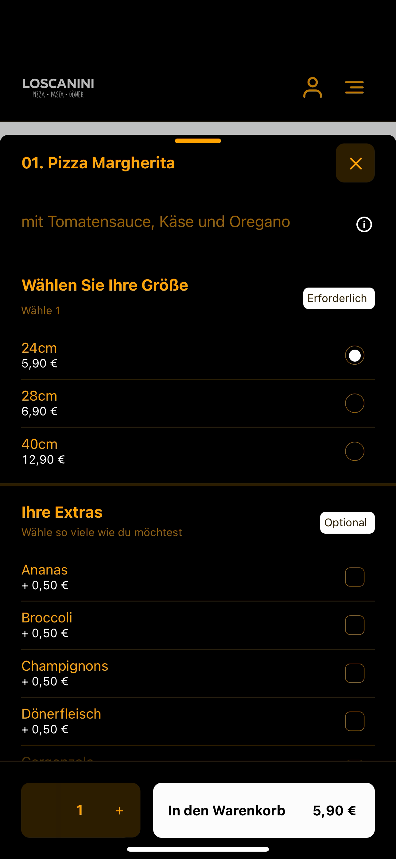 Pizzeria Loscanini Münster screenshot 4